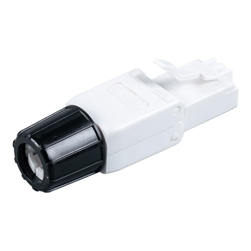 Cat6A আনশিল্ডেড টুললেস RJ45 কানেক্টর (স্ক্রু সহ) RJ-G40U-C6A