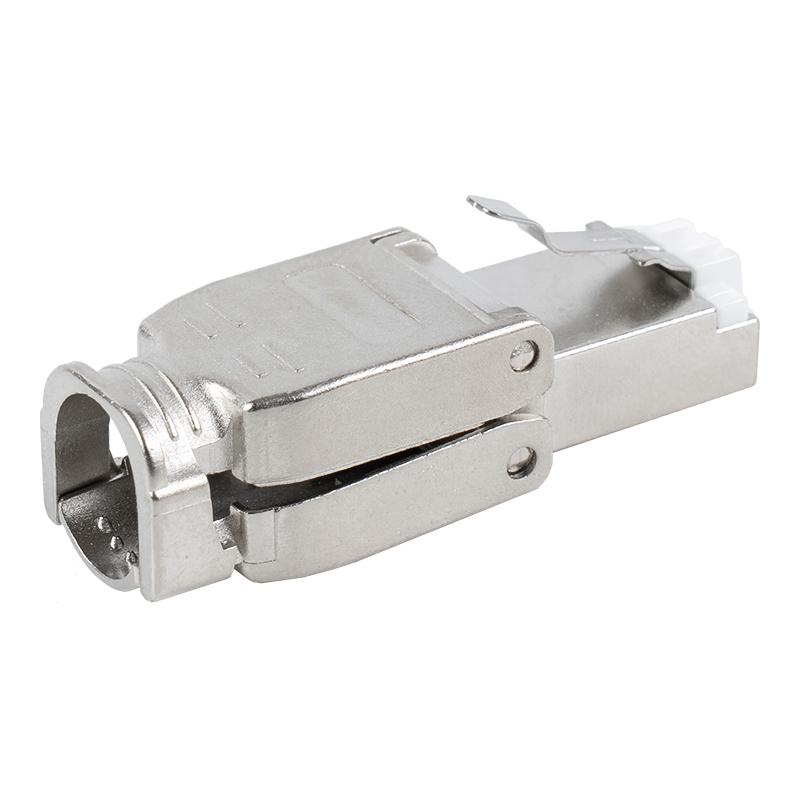 Cat6A শিল্ডেড মেটাল বাকল টুললেস RJ45 কানেক্টর RJ-602S-2-C6A Cat6A শিল্ডেড মেটাল বাকল টুললেস RJ45 কানেক্টর RJ-602S-2-C6A