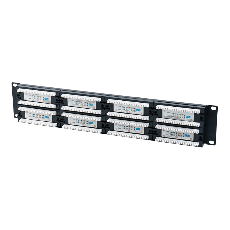 Cat5e 19-ইঞ্চি 2U আনশিল্ডেড 48-পোর্ট প্যাচ প্যানেল (দ্বৈত-উদ্দেশ্য IDC; প্লাস্টিক কার্ডবোর্ড সন্নিবেশ সহ) SP-3204D48-C5E Cat5e 19-ইঞ্চি 2U আনশিল্ডেড 48-পোর্ট প্যাচ প্যানেল (দ্বৈত-উদ্দেশ্য IDC; প্লাস্টিক কার্ডবোর্ড সন্নিবেশ সহ) SP-3204D48-C5E